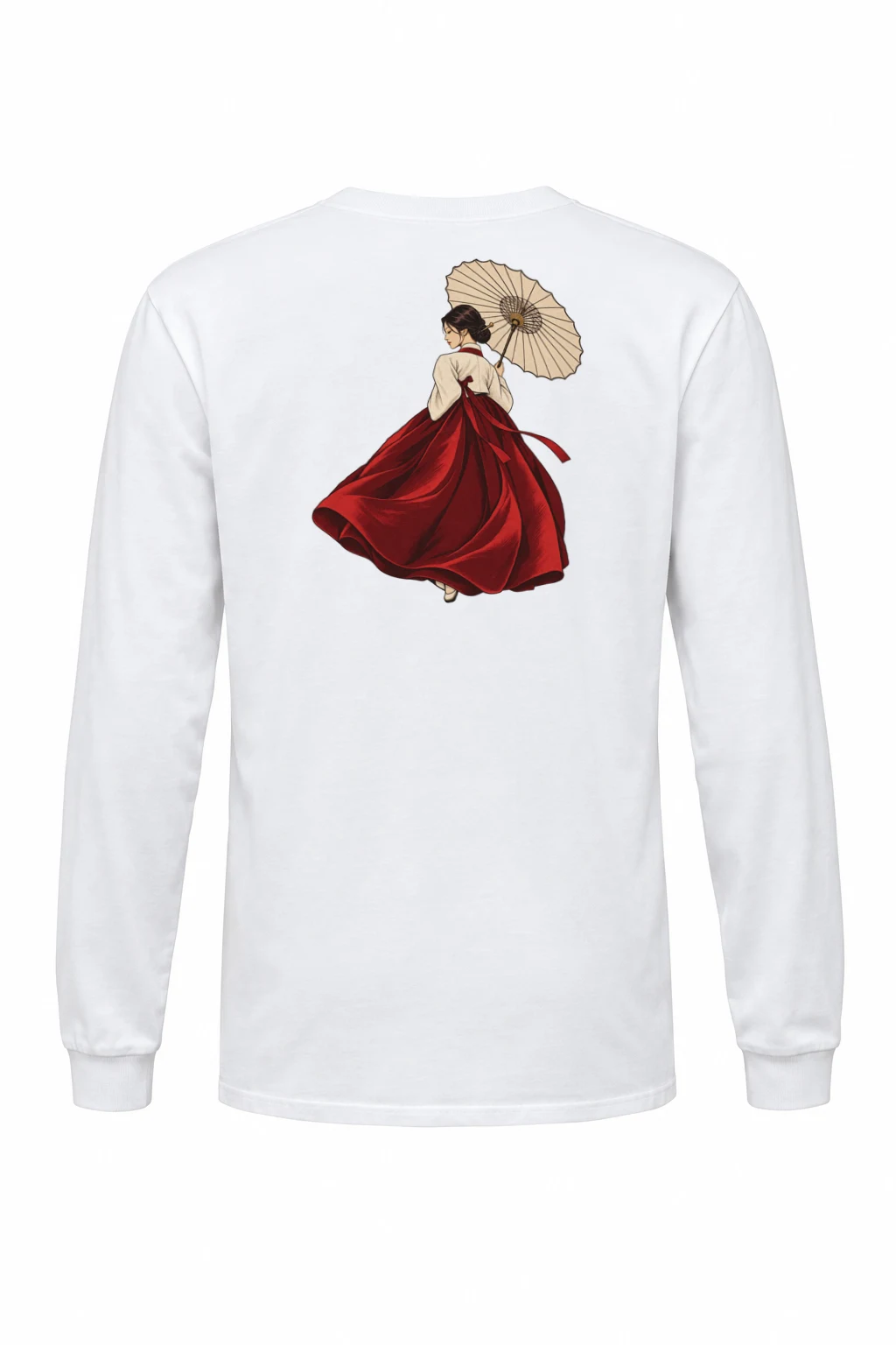 "Crimson Hanbok" Unisex Longsleeve T-shirt | Gildan 2400