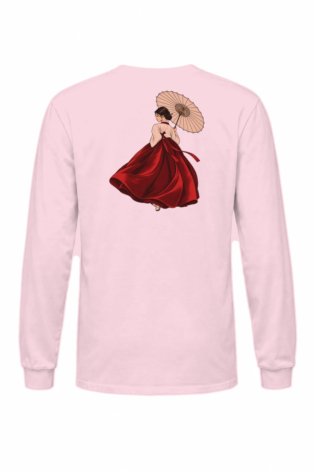 "Crimson Hanbok" Unisex Longsleeve T-shirt | Gildan 2400