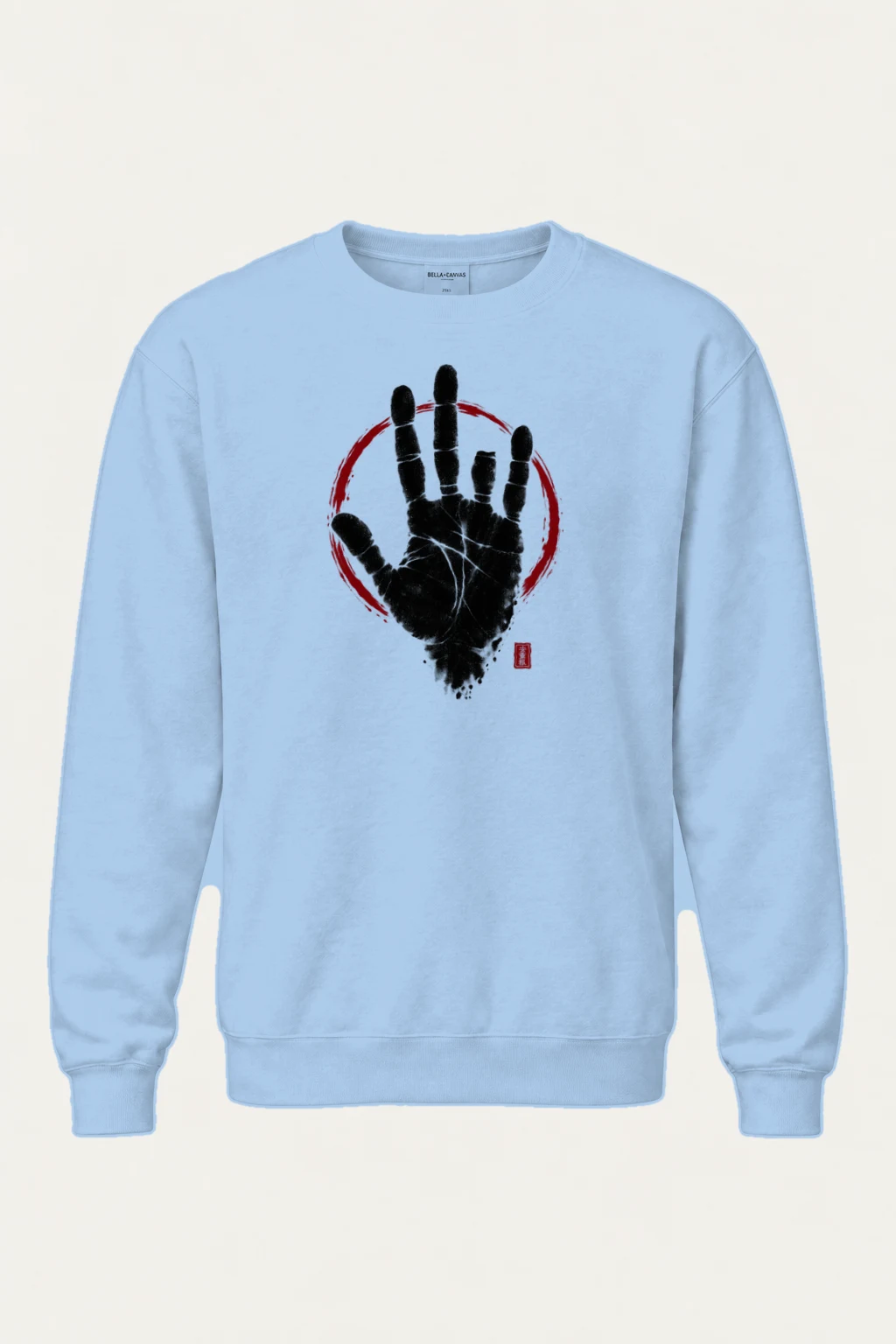 "Crimson Handprint" Heavy Blend Unisex Crewneck Sweatshirt | Gildan 18000