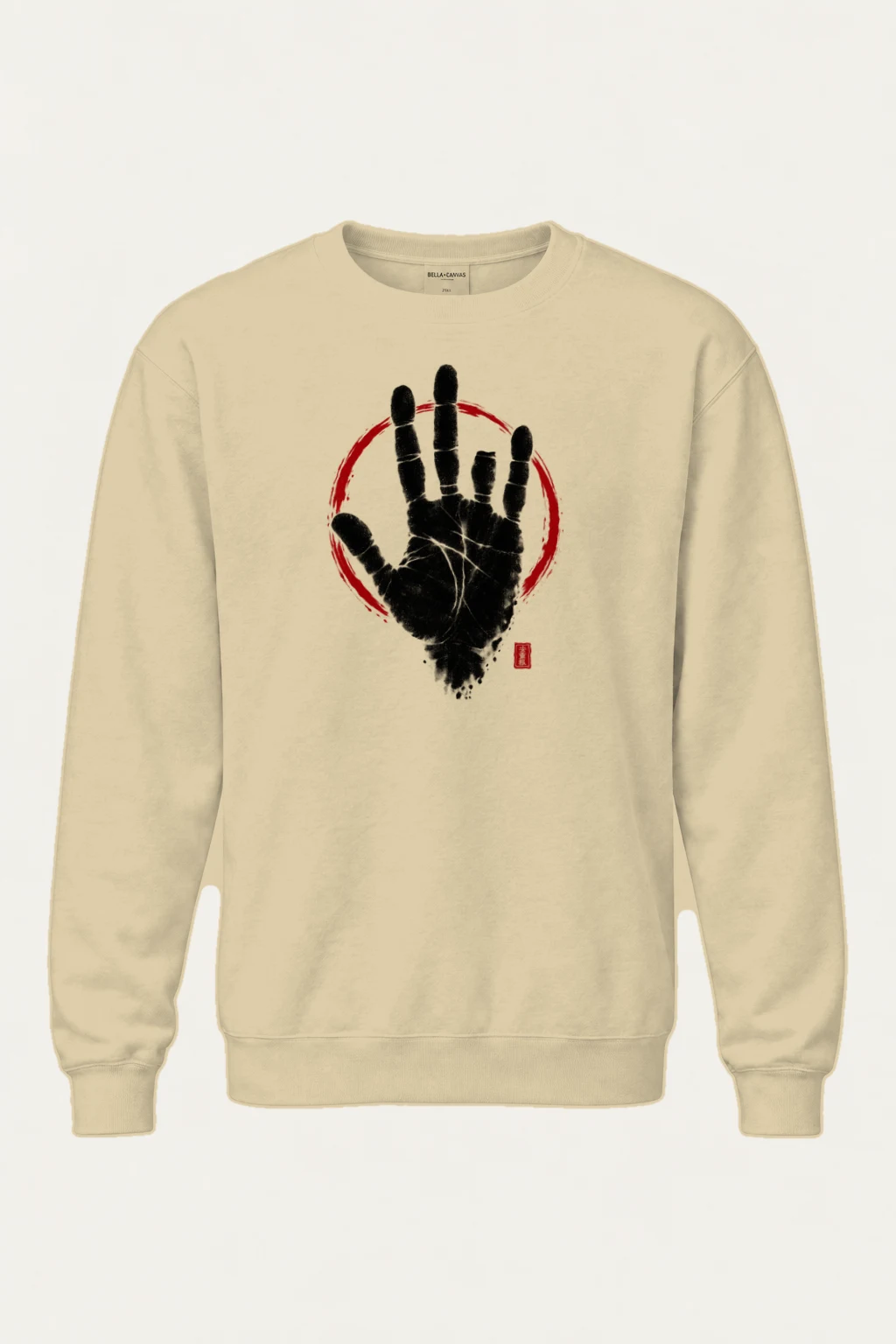 "Crimson Handprint" Heavy Blend Unisex Crewneck Sweatshirt | Gildan 18000
