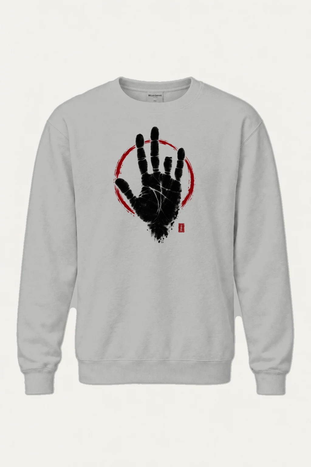 "Crimson Handprint" Heavy Blend Unisex Crewneck Sweatshirt | Gildan 18000