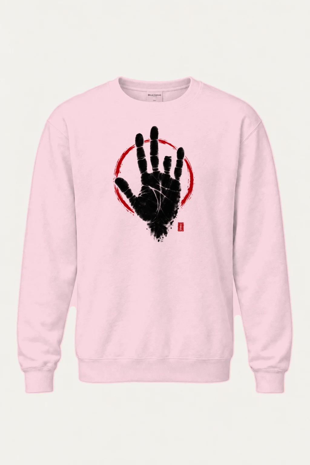 "Crimson Handprint" Heavy Blend Unisex Crewneck Sweatshirt | Gildan 18000