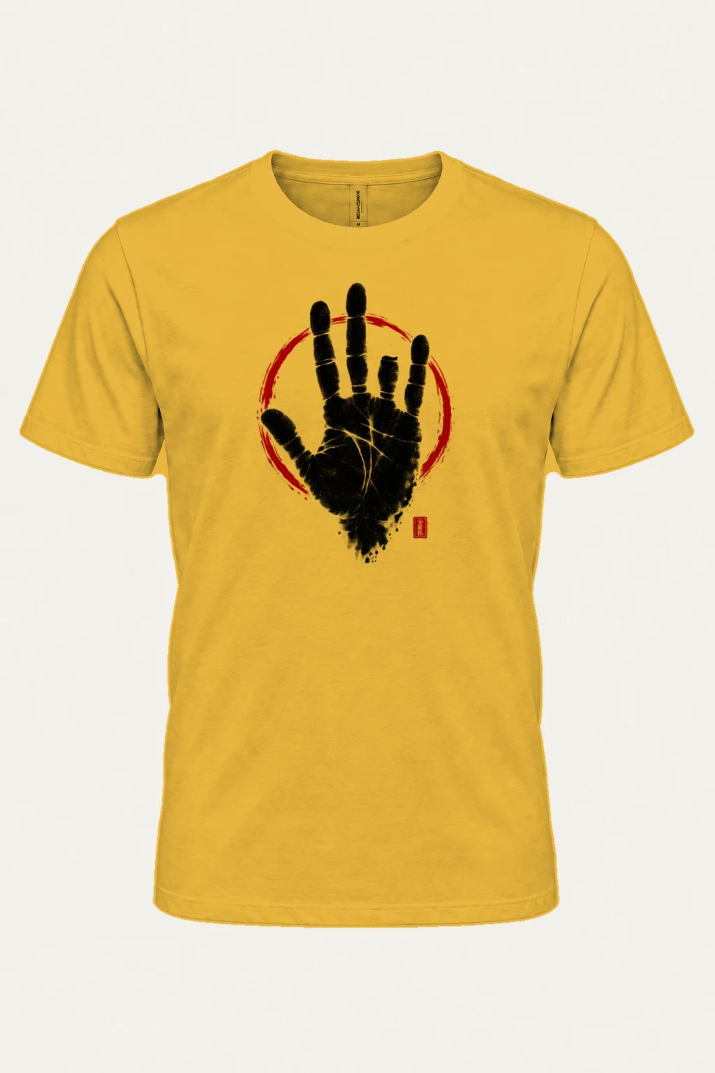 "Crimson Handprint" Heavyweight Unisex Crewneck T-shirt | Gildan 5000