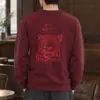 "Crimson Leopard Gaze" Heavy Blend Unisex Crewneck Sweatshirt
