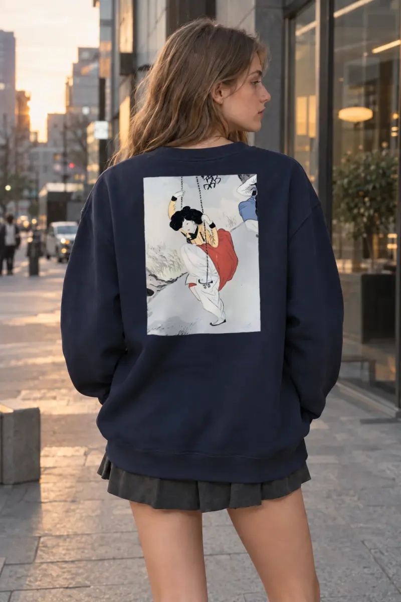 “Crimson Motion” Heavy Blend Unisex Crewneck Sweatshirt | Gildan 18000