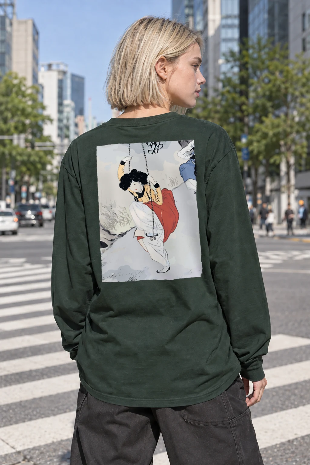 "Crimson Swing" Unisex Longsleeve T-shirt | Gildan 2400