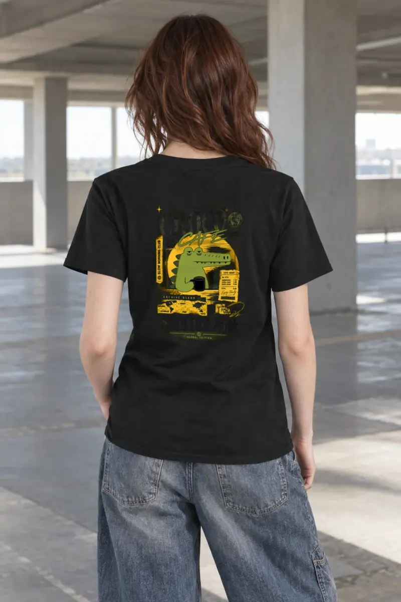 "Croco Cafe Global Edition" Heavyweight Unisex Crewneck T-shirt