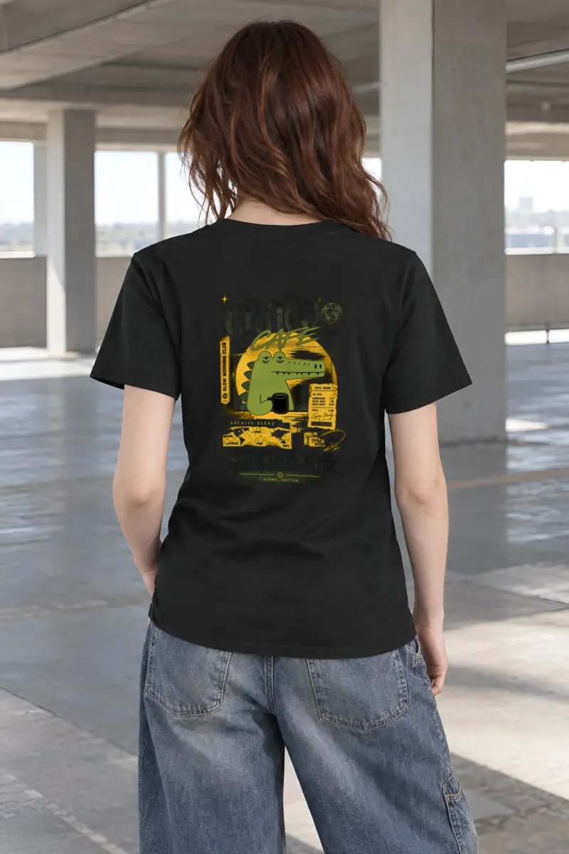 "Croco Cafe Global Edition" Heavyweight Unisex Crewneck T-shirt
