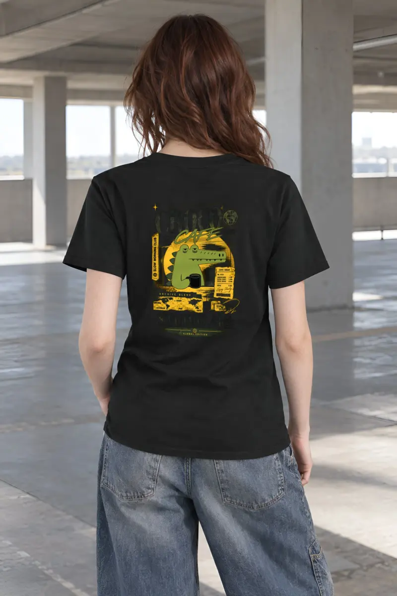 "Croco Cafe Global Edition" Heavyweight Unisex Crewneck T-shirt