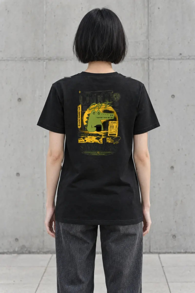"Croco Cafe Global Edition" Heavyweight Unisex Crewneck T-shirt