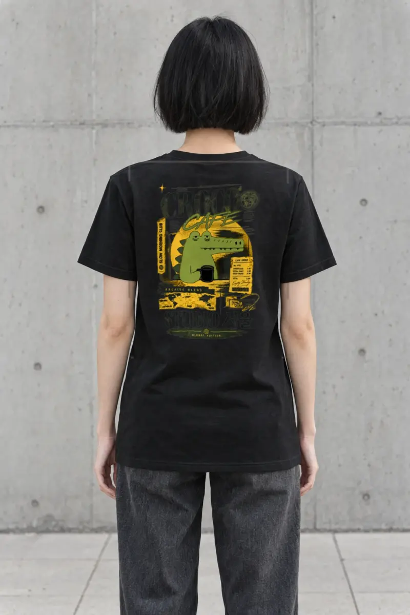 "Croco Cafe Global Edition" Heavyweight Unisex Crewneck T-shirt