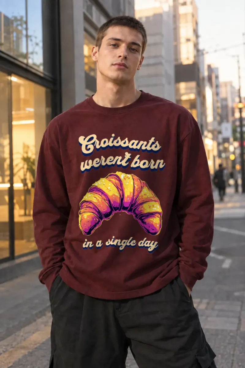 "Croissant Daydream" Unisex Longsleeve T-shirt | Gildan 2400