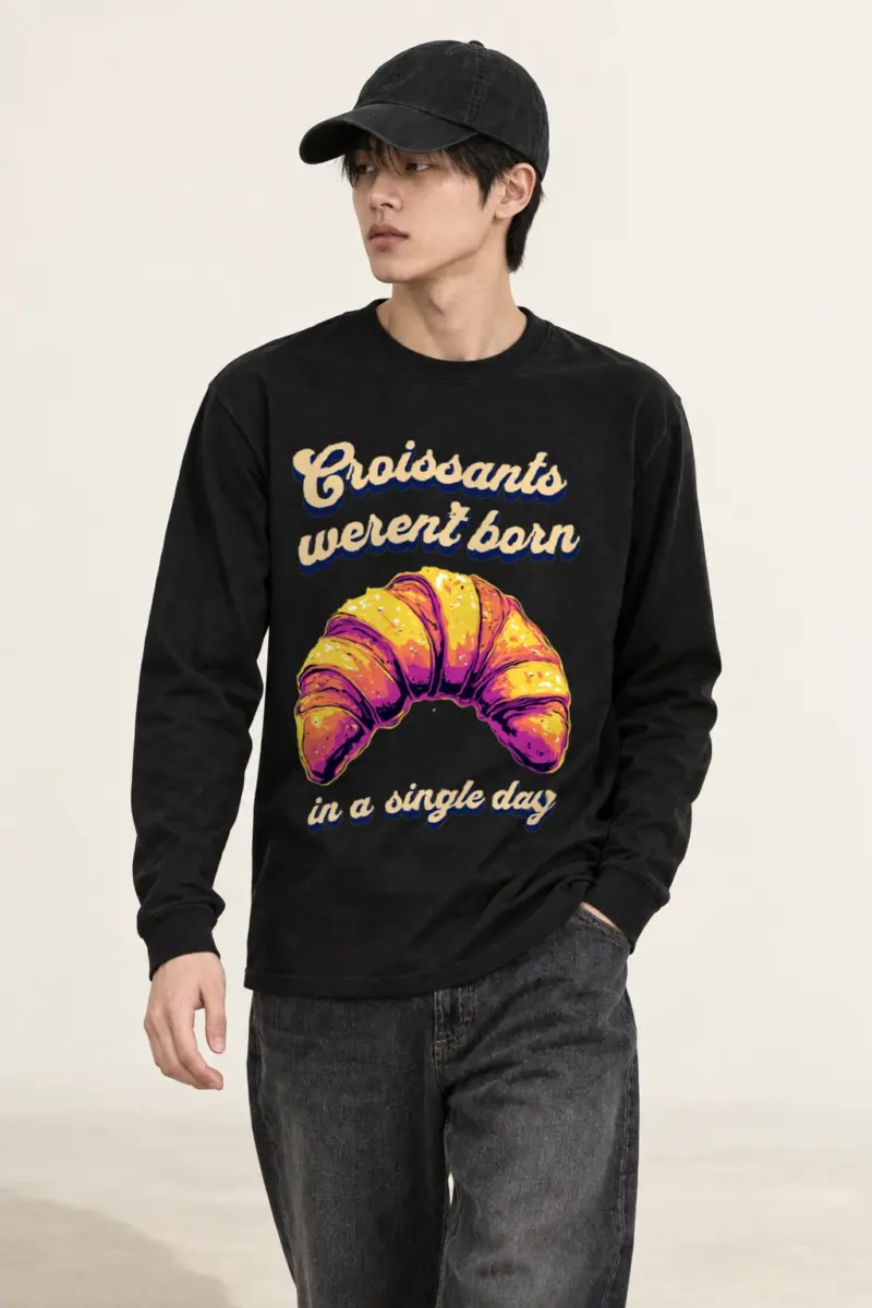 "Croissant Daydream" Unisex Longsleeve T-shirt | Gildan 2400