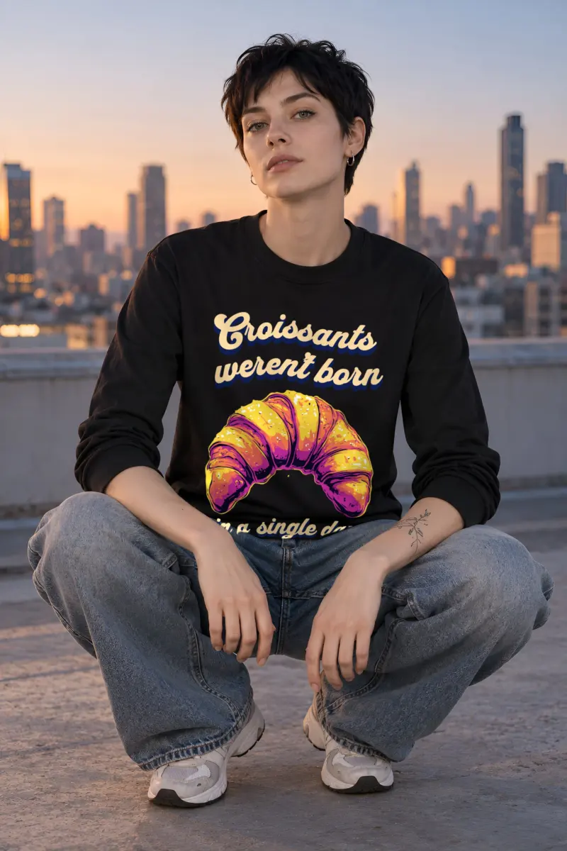 "Croissant Daydream" Unisex Longsleeve T-shirt