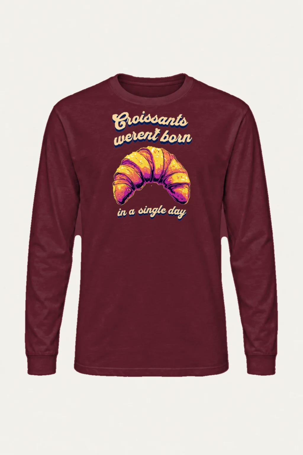 "Croissant Daydream" Unisex Longsleeve T-shirt | Gildan 2400