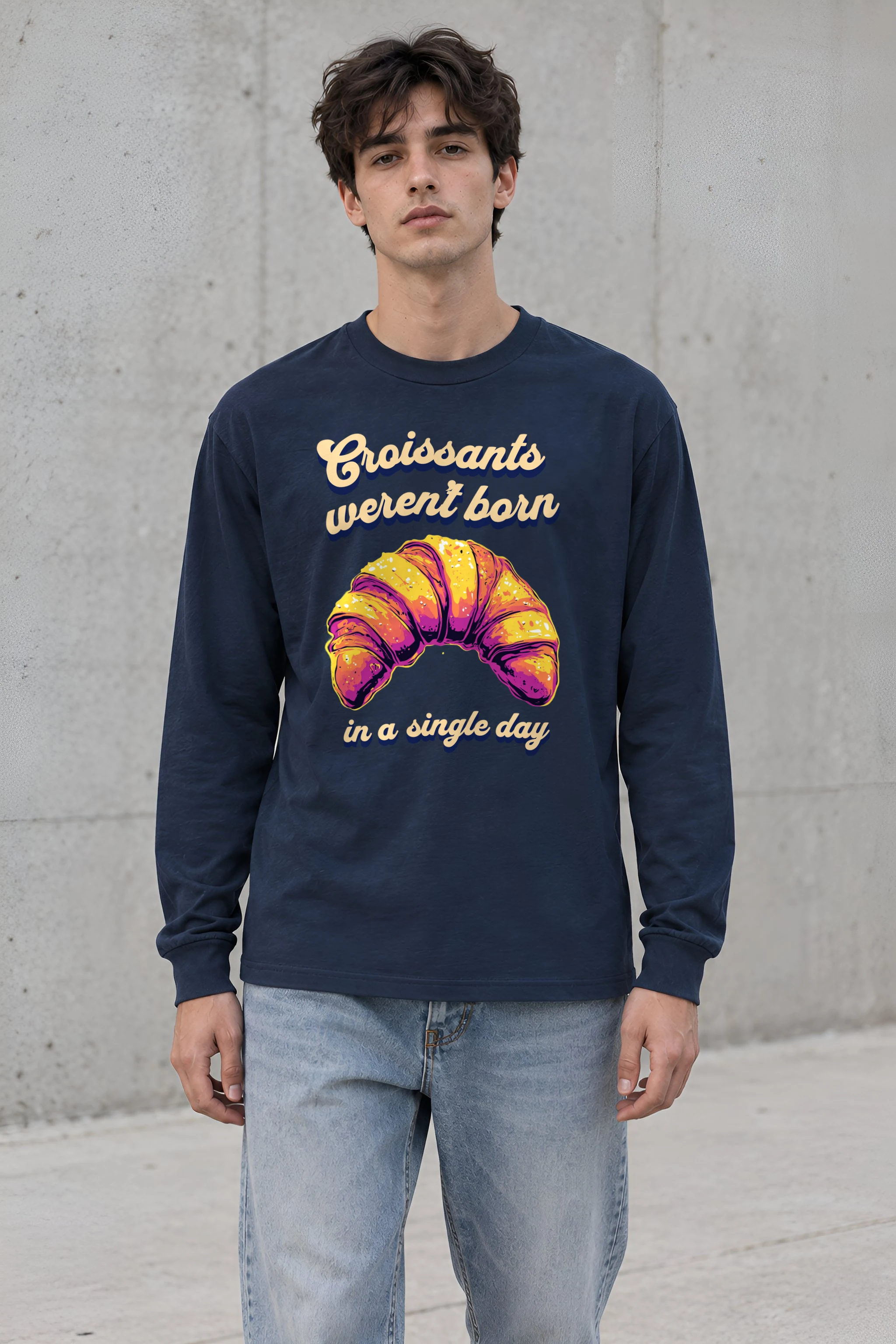 "Croissant Daydream" Unisex Longsleeve T-shirt