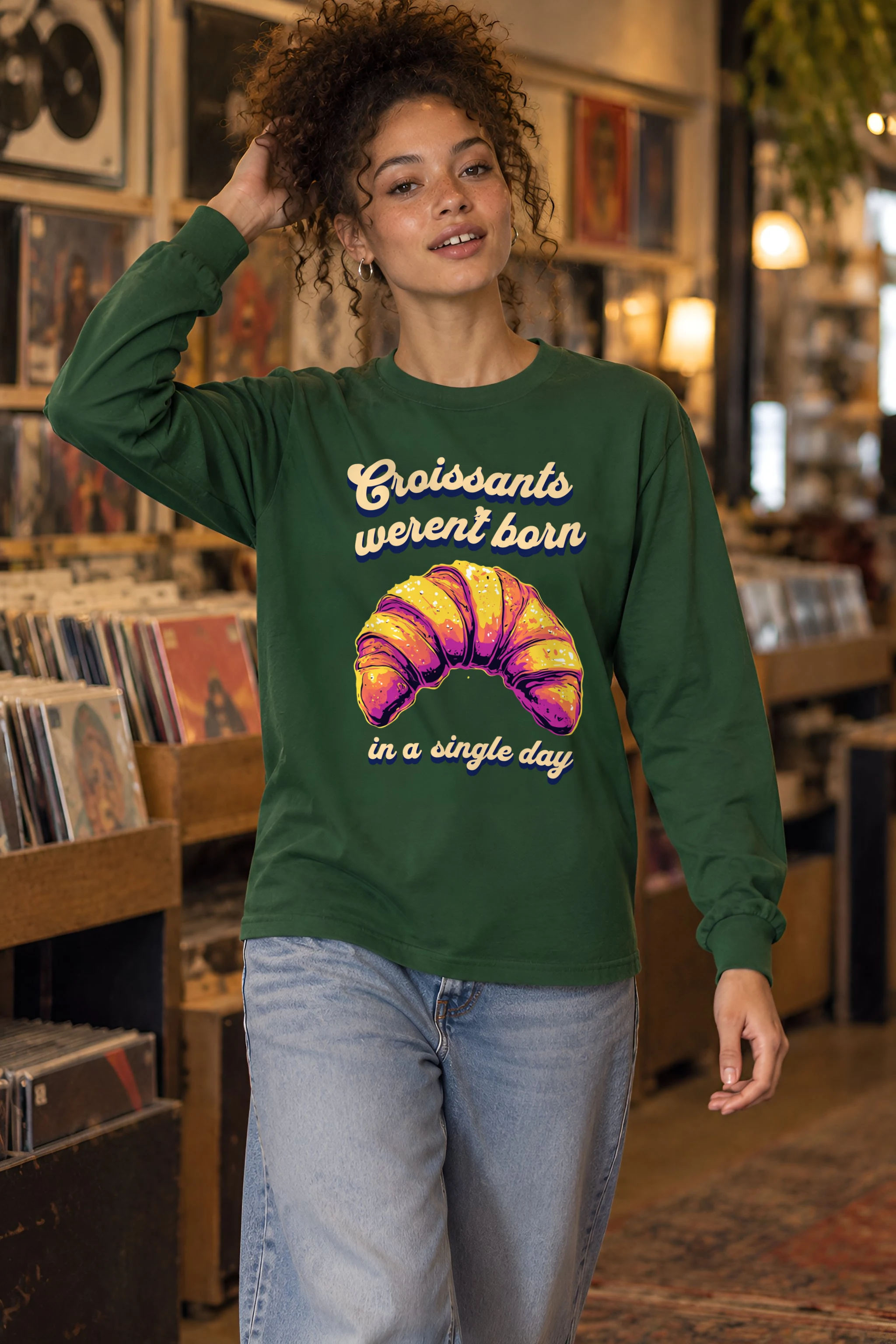 "Croissant Daydream" Unisex Longsleeve T-shirt