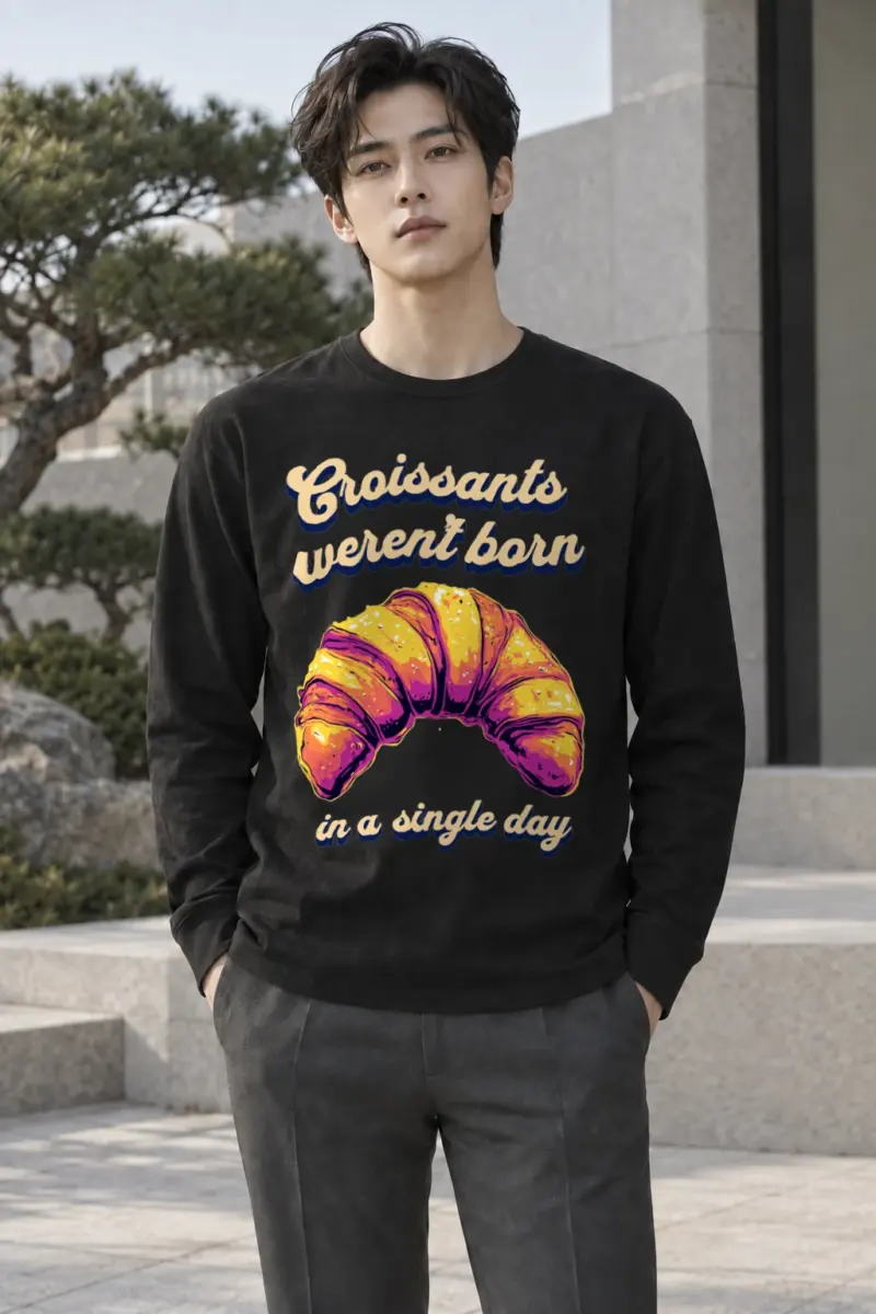 "Croissant Daydream" Unisex Longsleeve T-shirt | Gildan 2400
