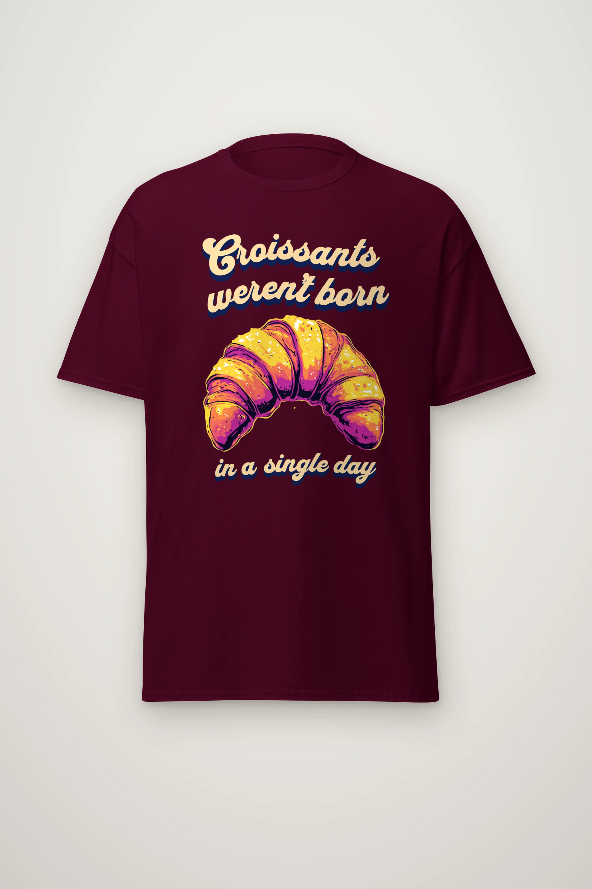 "Croissant Pop Art" Heavyweight Unisex Crewneck T-shirt