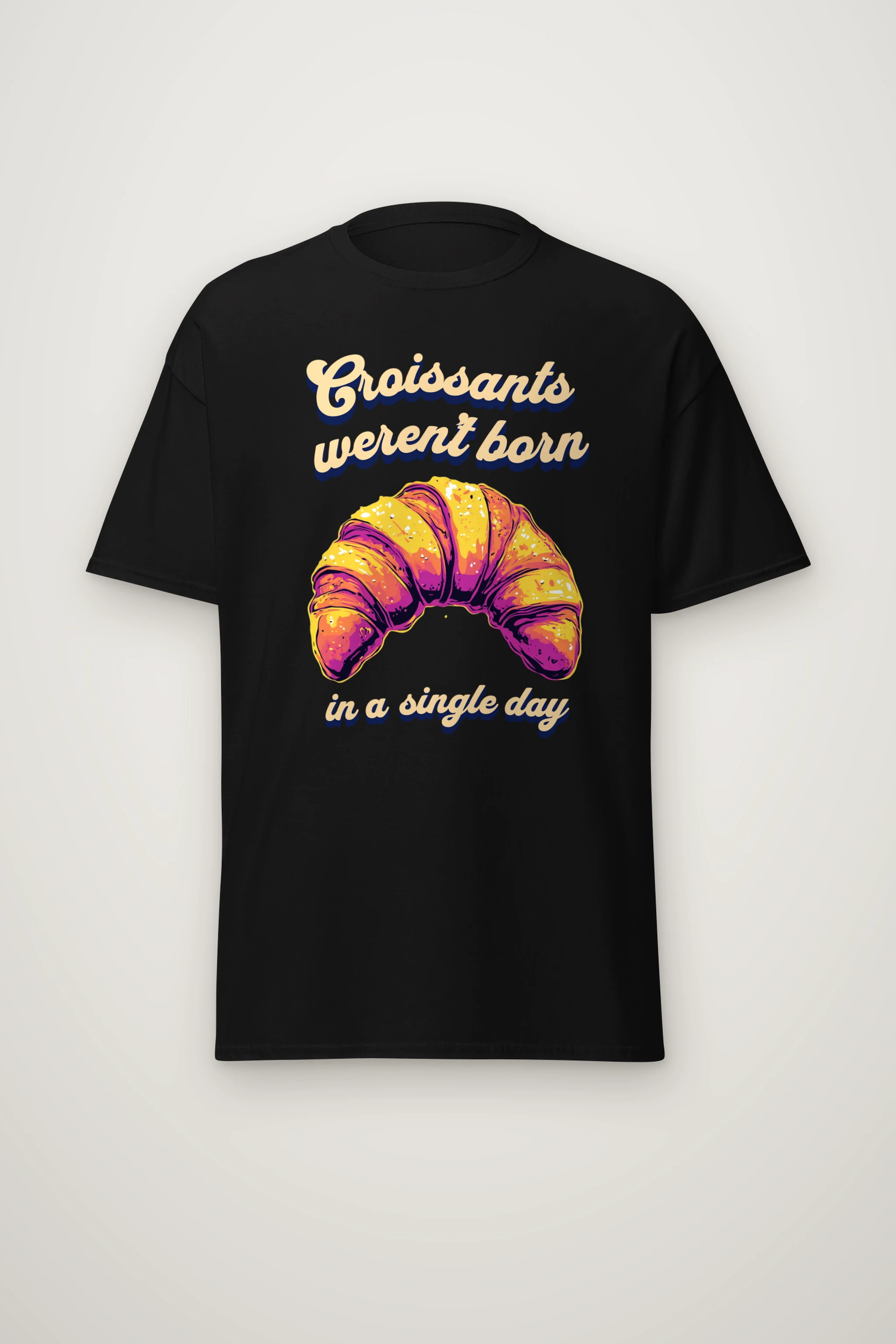 "Croissant Pop Art" Heavyweight Unisex Crewneck T-shirt