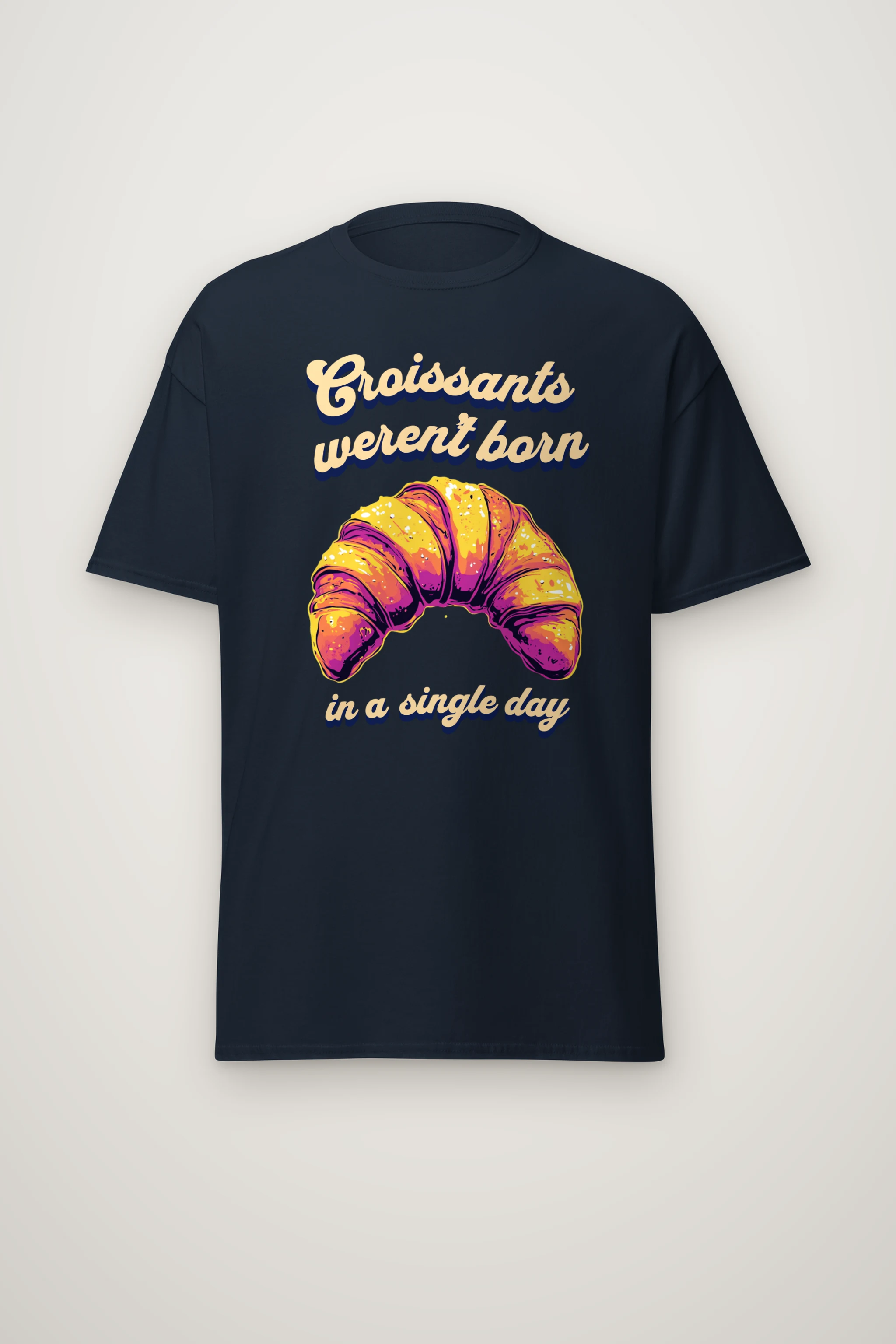 "Croissant Pop Art" Heavyweight Unisex Crewneck T-shirt
