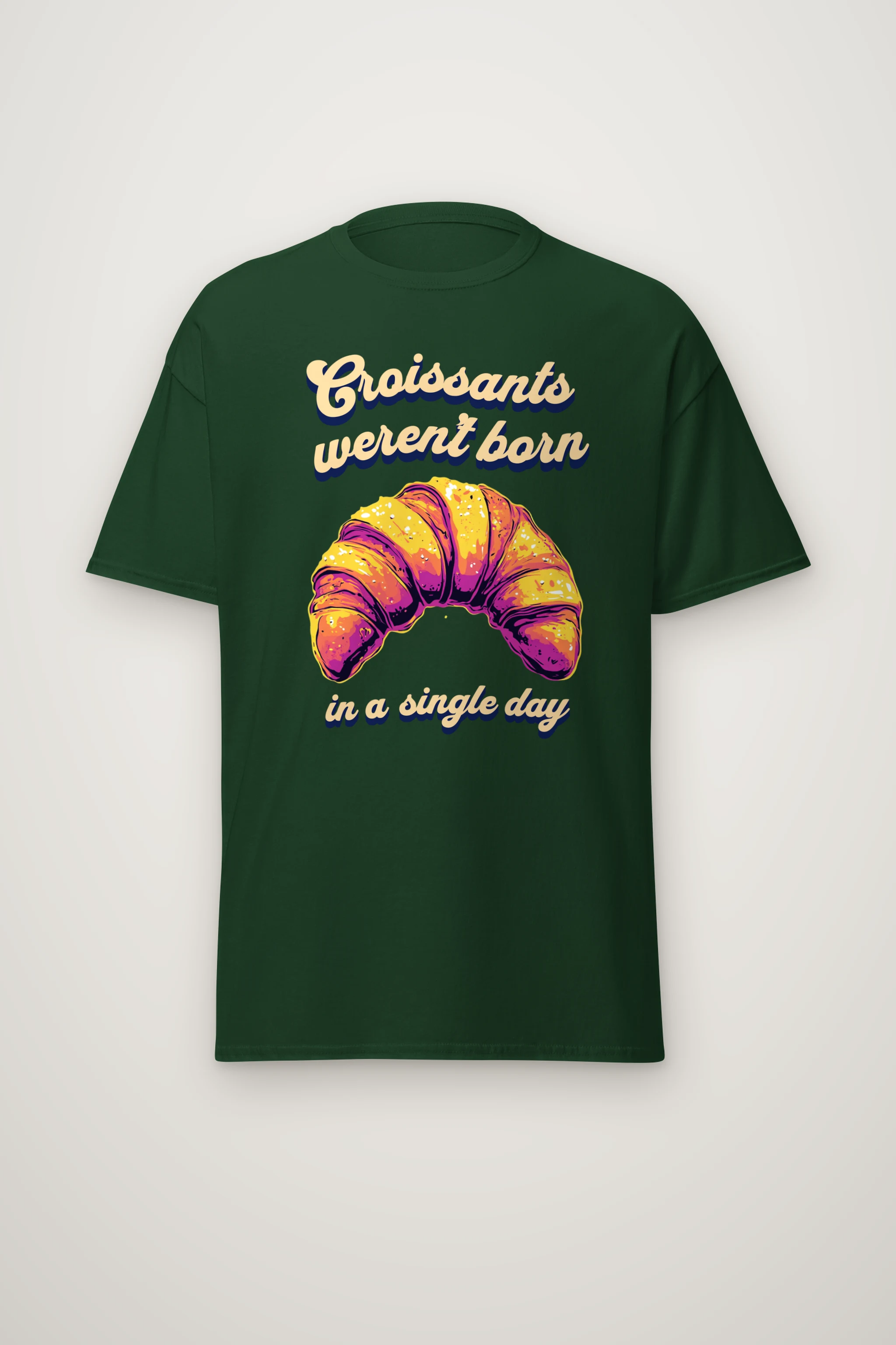 "Croissant Pop Art" Heavyweight Unisex Crewneck T-shirt