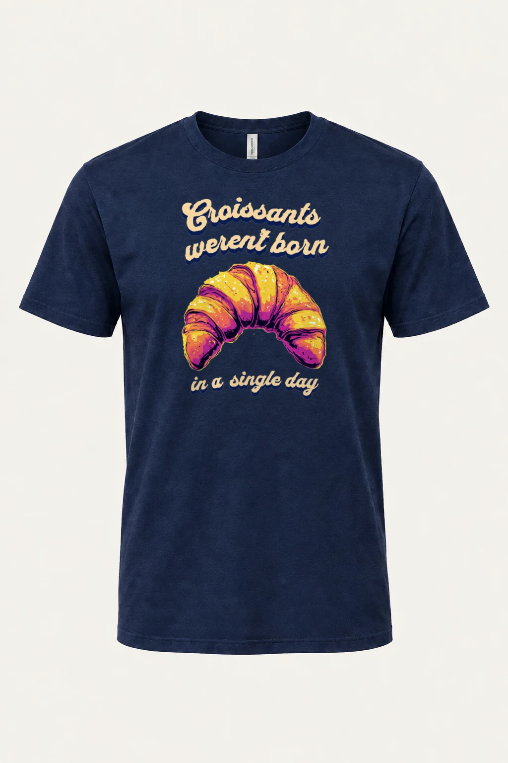 "Croissant Pop Art" Heavyweight Unisex Crewneck T-shirt | Gildan 5000