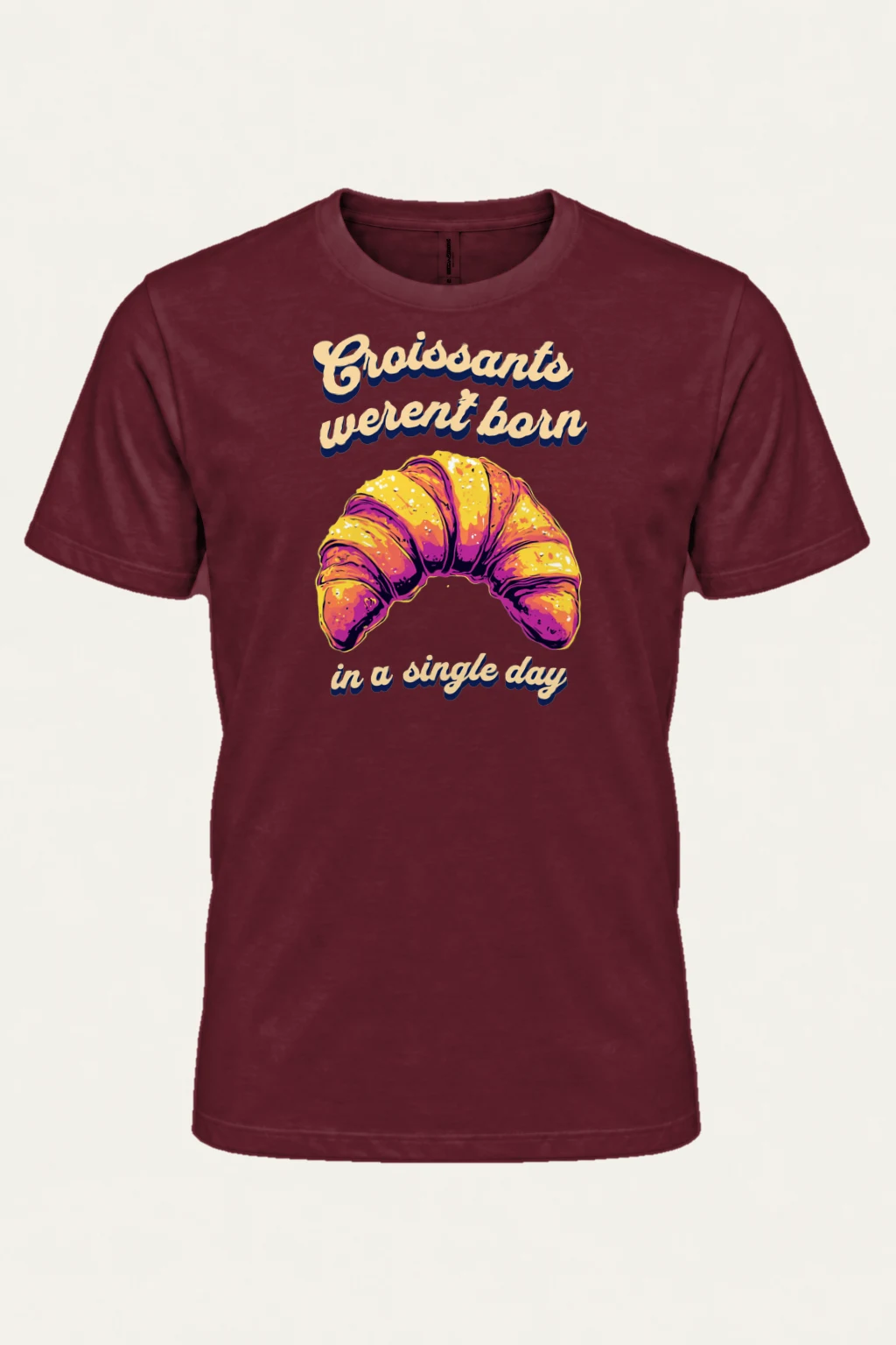"Croissant Pop Art" Heavyweight Unisex Crewneck T-shirt | Gildan 5000