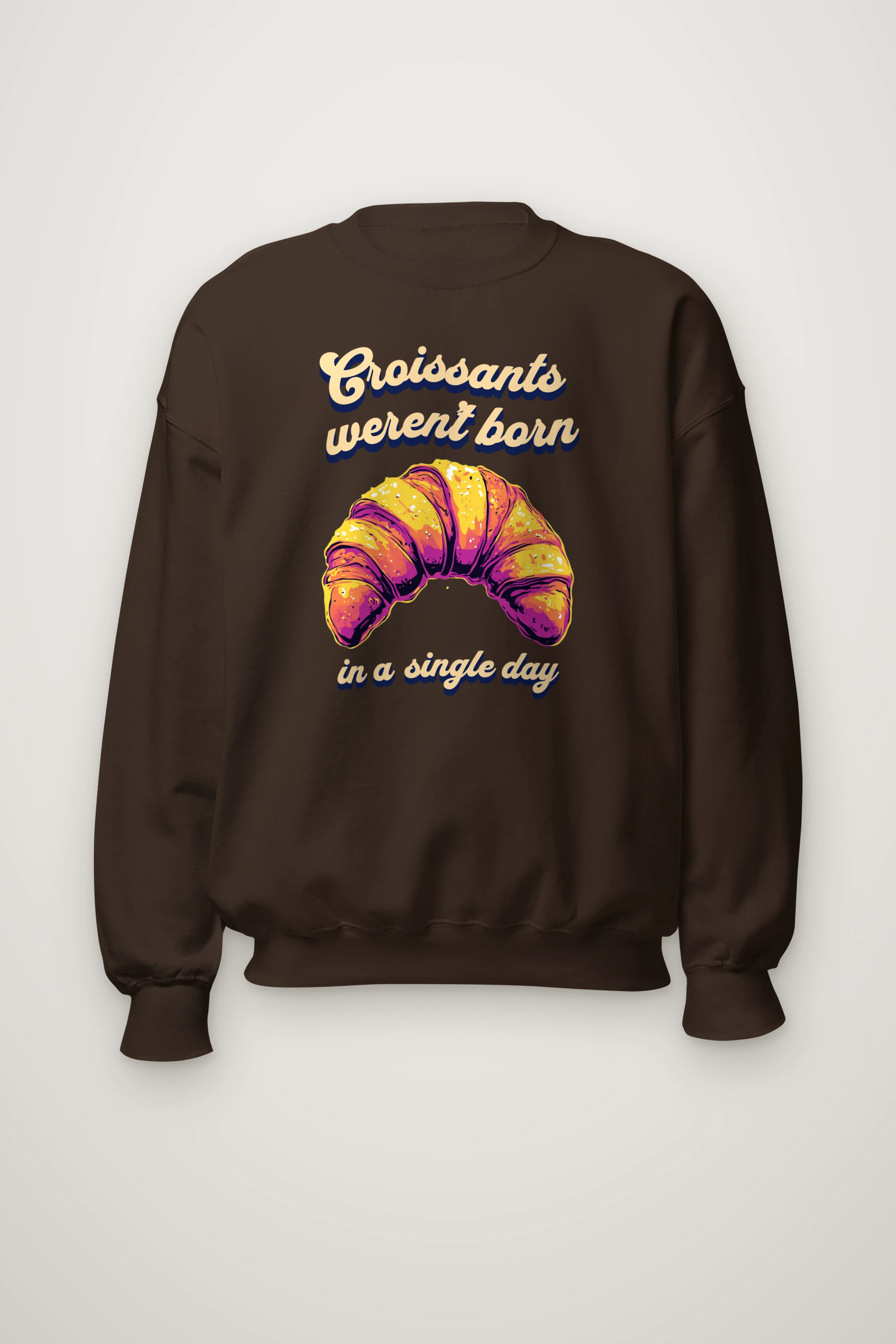 "Croissants Weren't Born" Heavy Blend Unisex Crewneck Sweatshirt