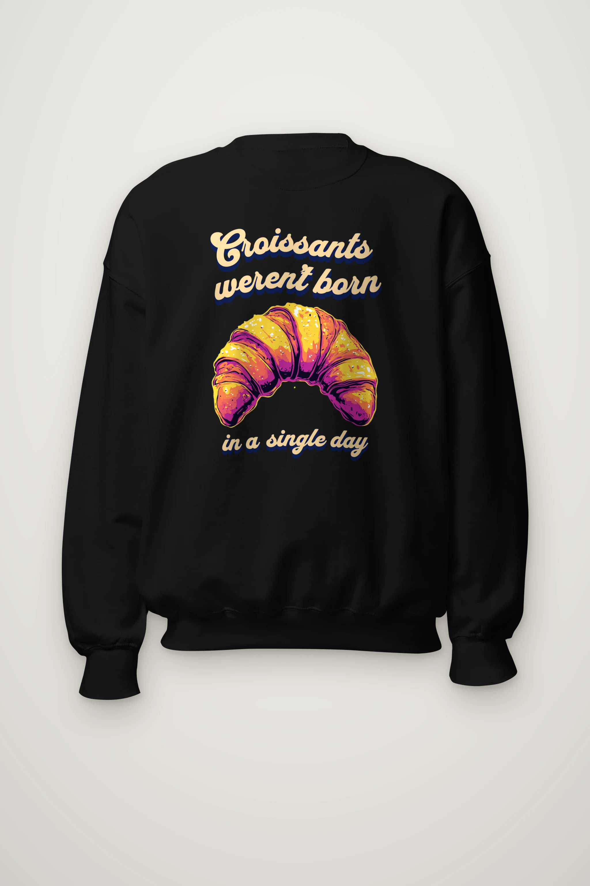 "Croissants Weren't Born" Heavy Blend Unisex Crewneck Sweatshirt