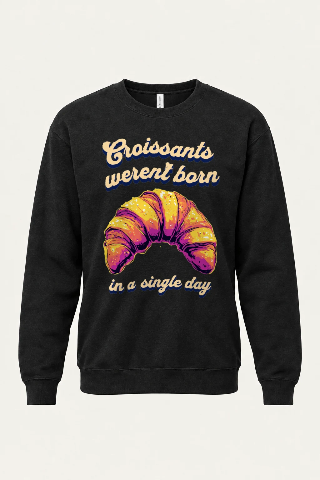 "Croissants Weren't Born" Heavy Blend Unisex Crewneck Sweatshirt | Gildan 18000