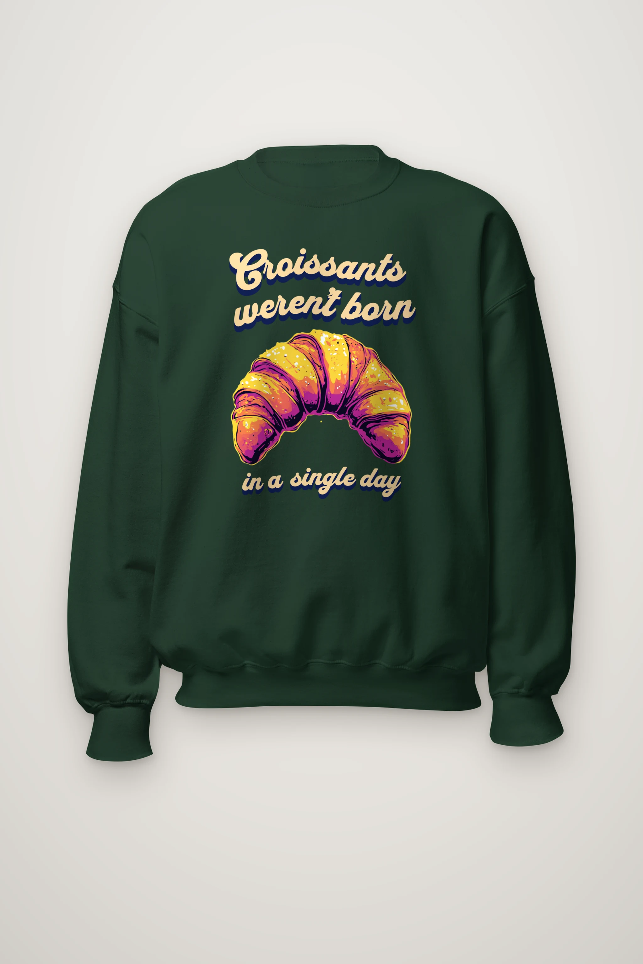 "Croissants Weren't Born" Heavy Blend Unisex Crewneck Sweatshirt