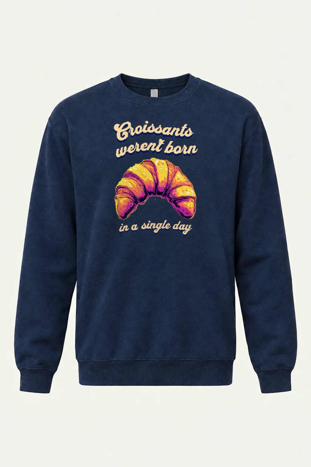 "Croissants Weren't Born" Heavy Blend Unisex Crewneck Sweatshirt | Gildan 18000
