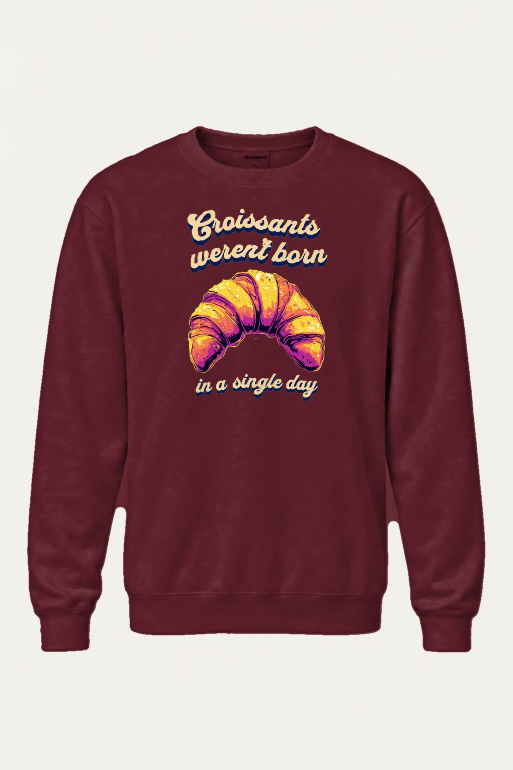"Croissants Weren't Born" Heavy Blend Unisex Crewneck Sweatshirt | Gildan 18000