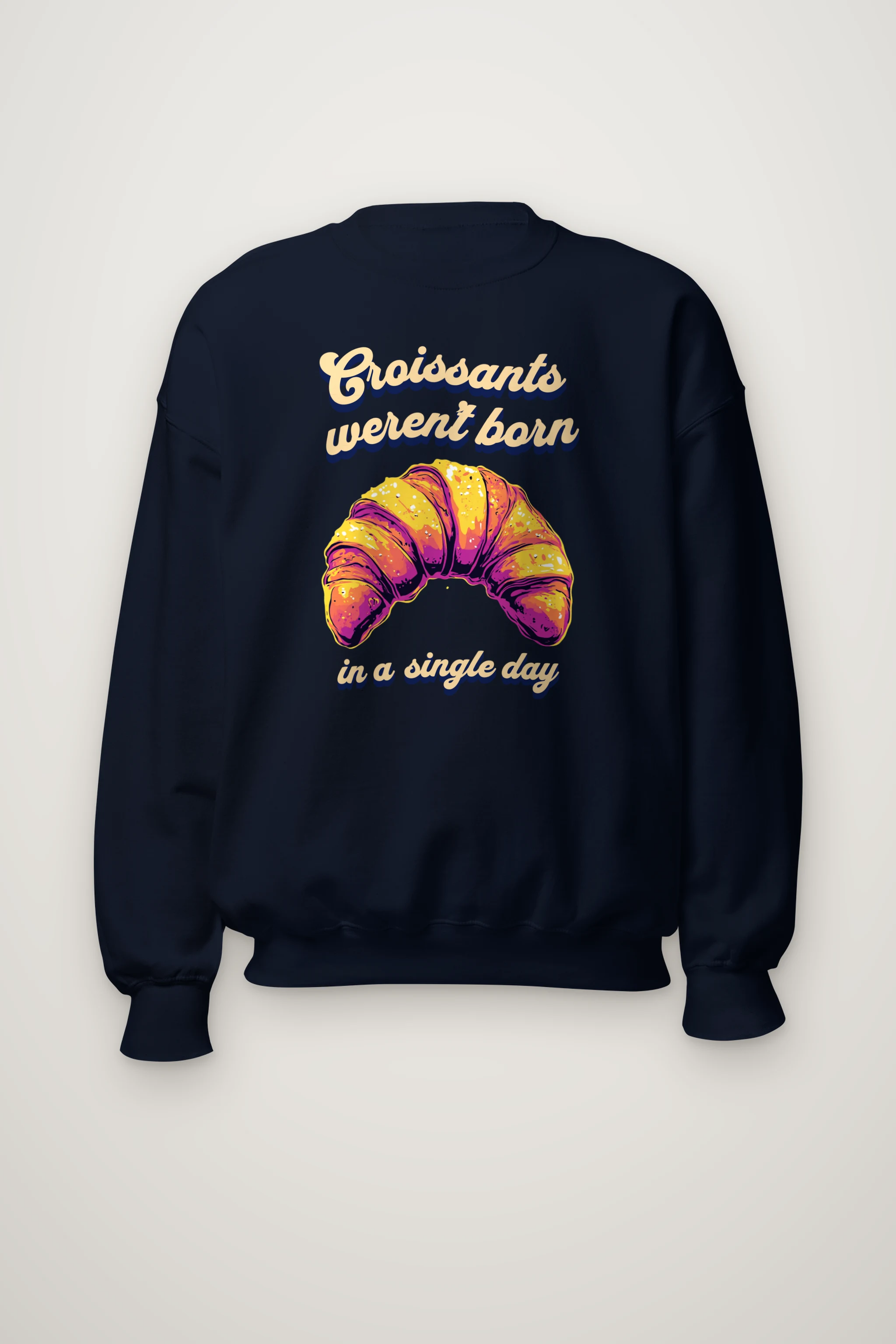 "Croissants Weren't Born" Heavy Blend Unisex Crewneck Sweatshirt
