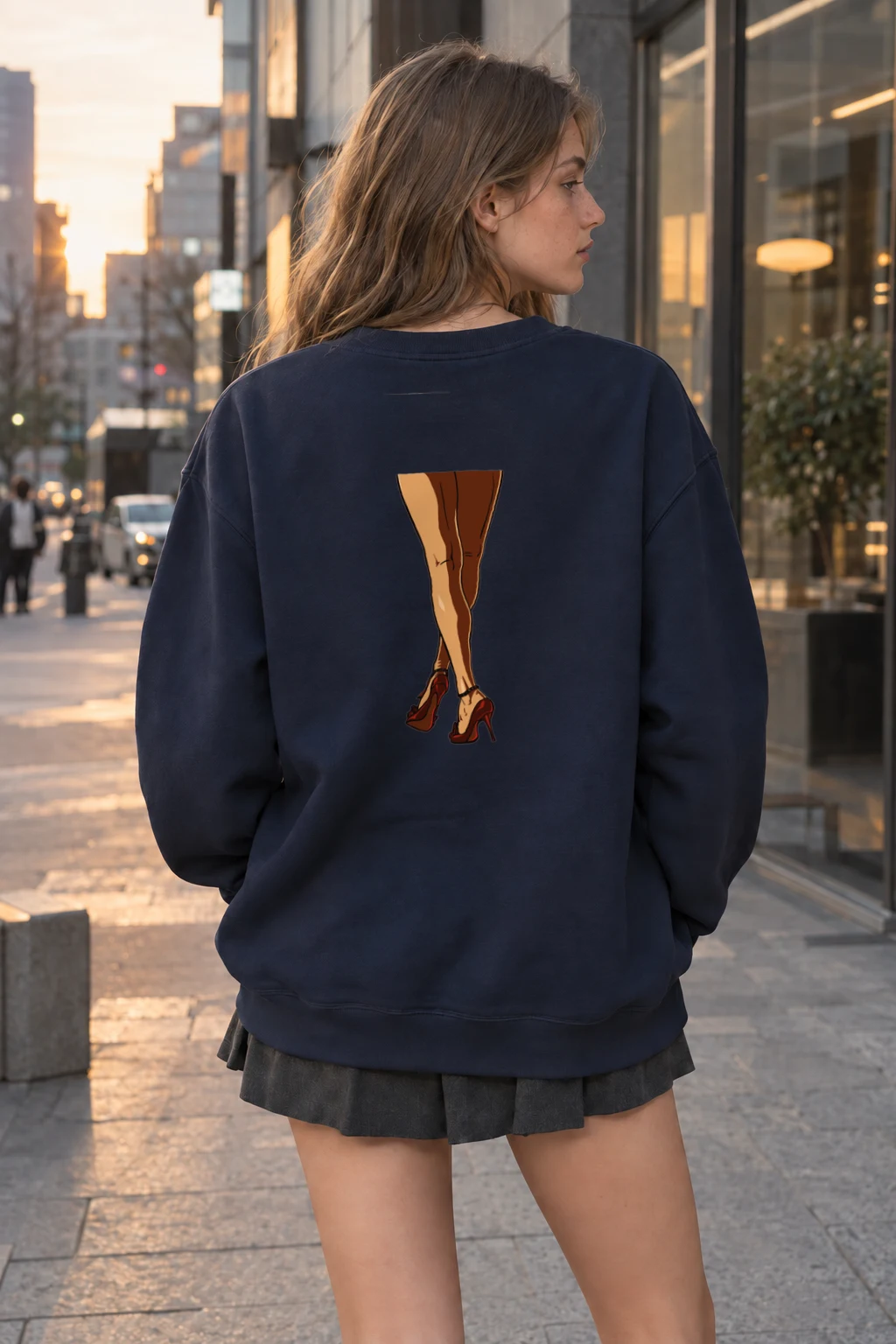 "Crossed Red Heels" Heavy Blend Unisex Crewneck Sweatshirt | Gildan 18000