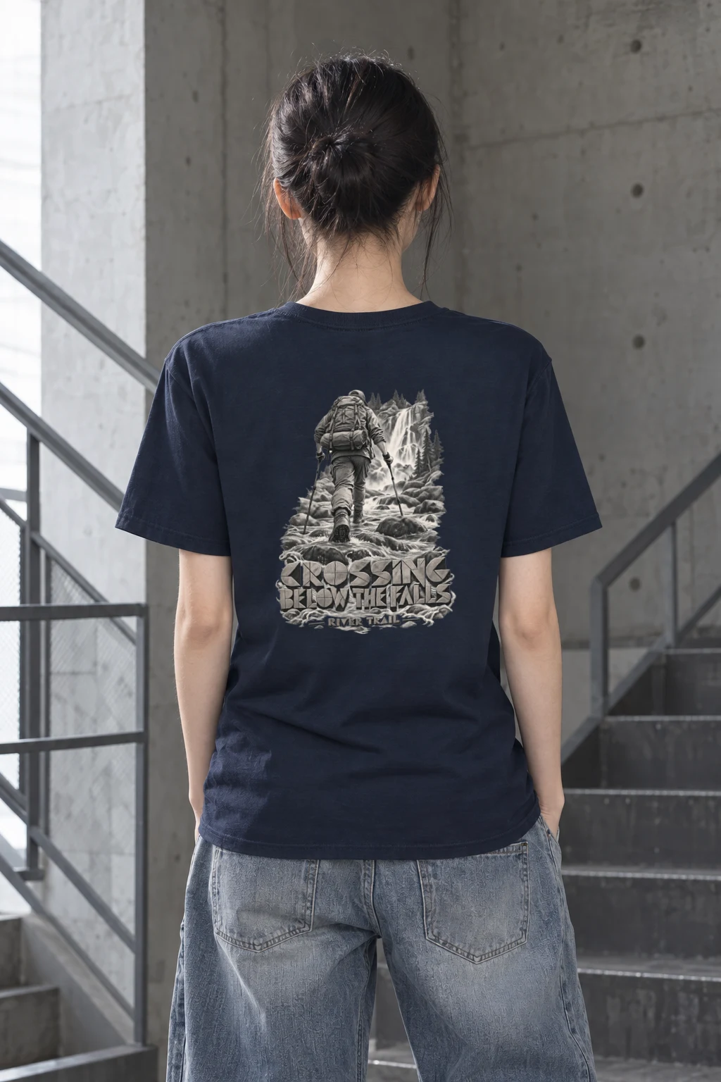 "Crossing Below the Falls" Heavyweight Unisex Crewneck T-shirt