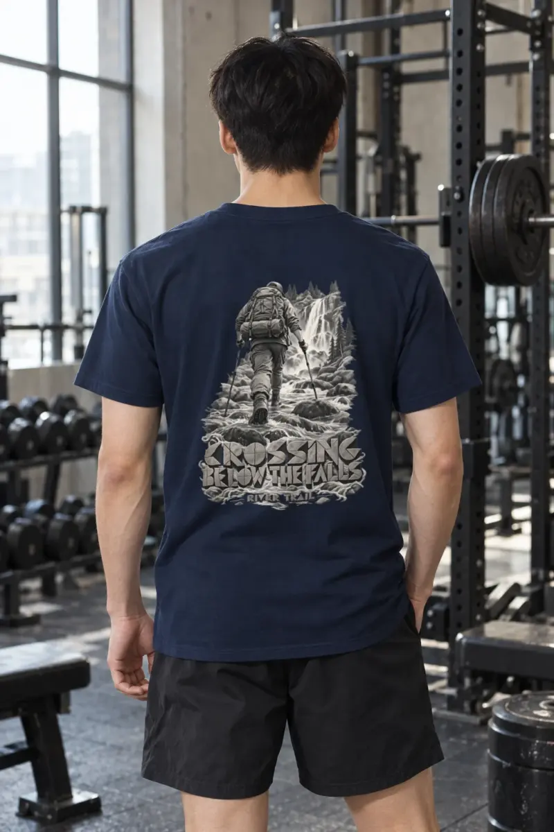 "Crossing Below the Falls" Heavyweight Unisex Crewneck T-shirt