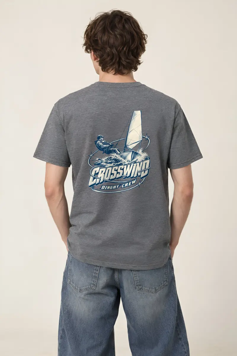 "Crosswind Dinghy Crew" Heavyweight Unisex Crewneck T-shirt