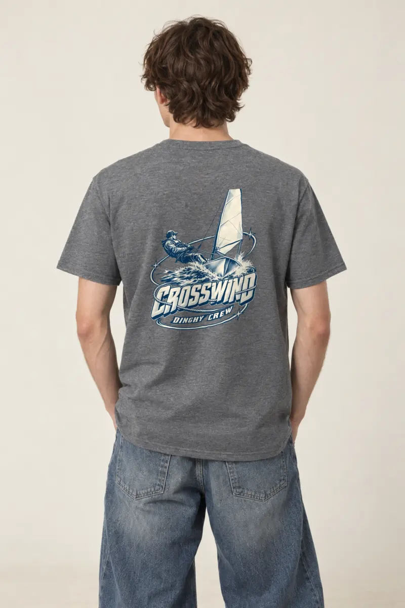 "Crosswind Dinghy Crew" Heavyweight Unisex Crewneck T-shirt