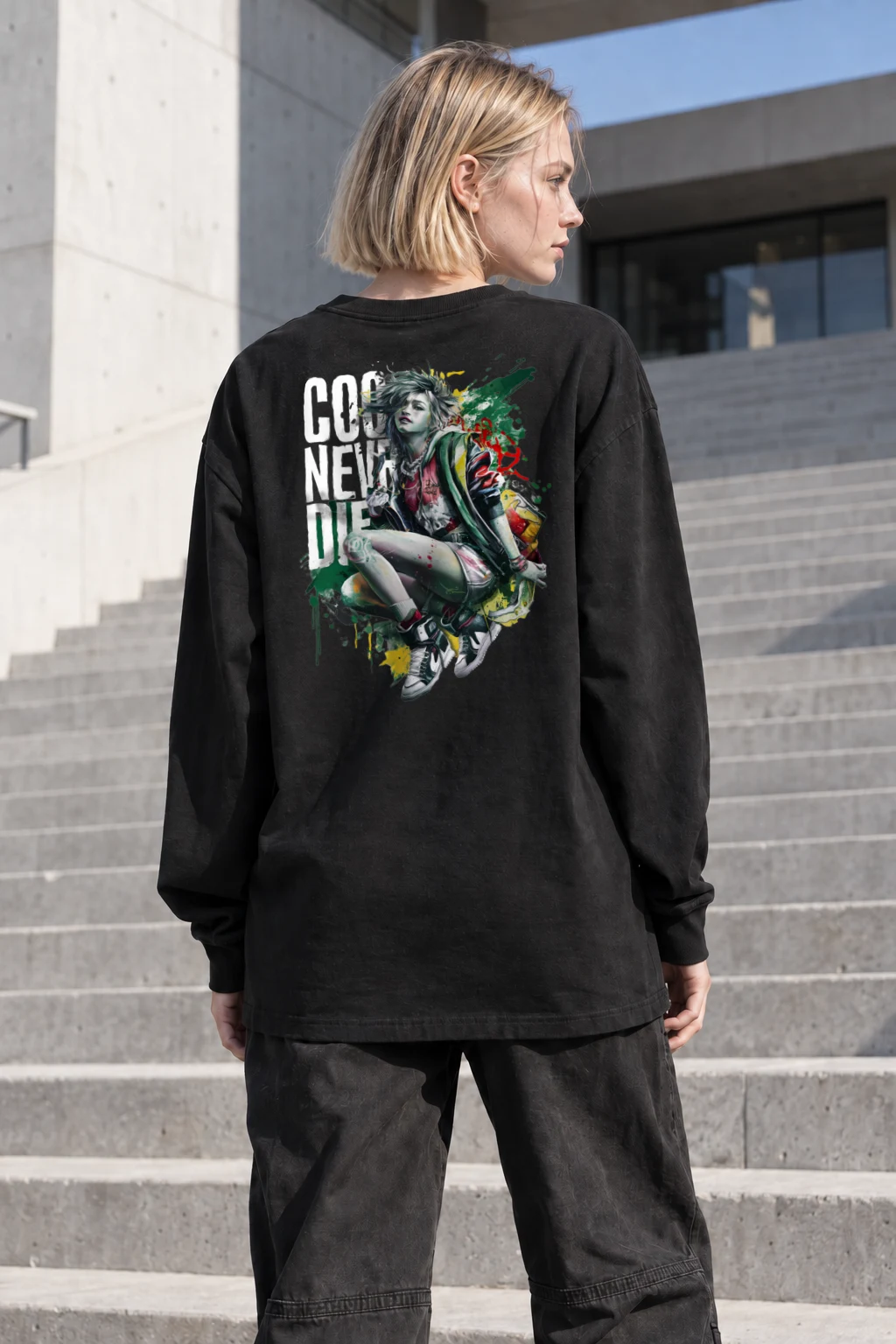 "Crouching Riot" Unisex Longsleeve T-shirt | Gildan 2400