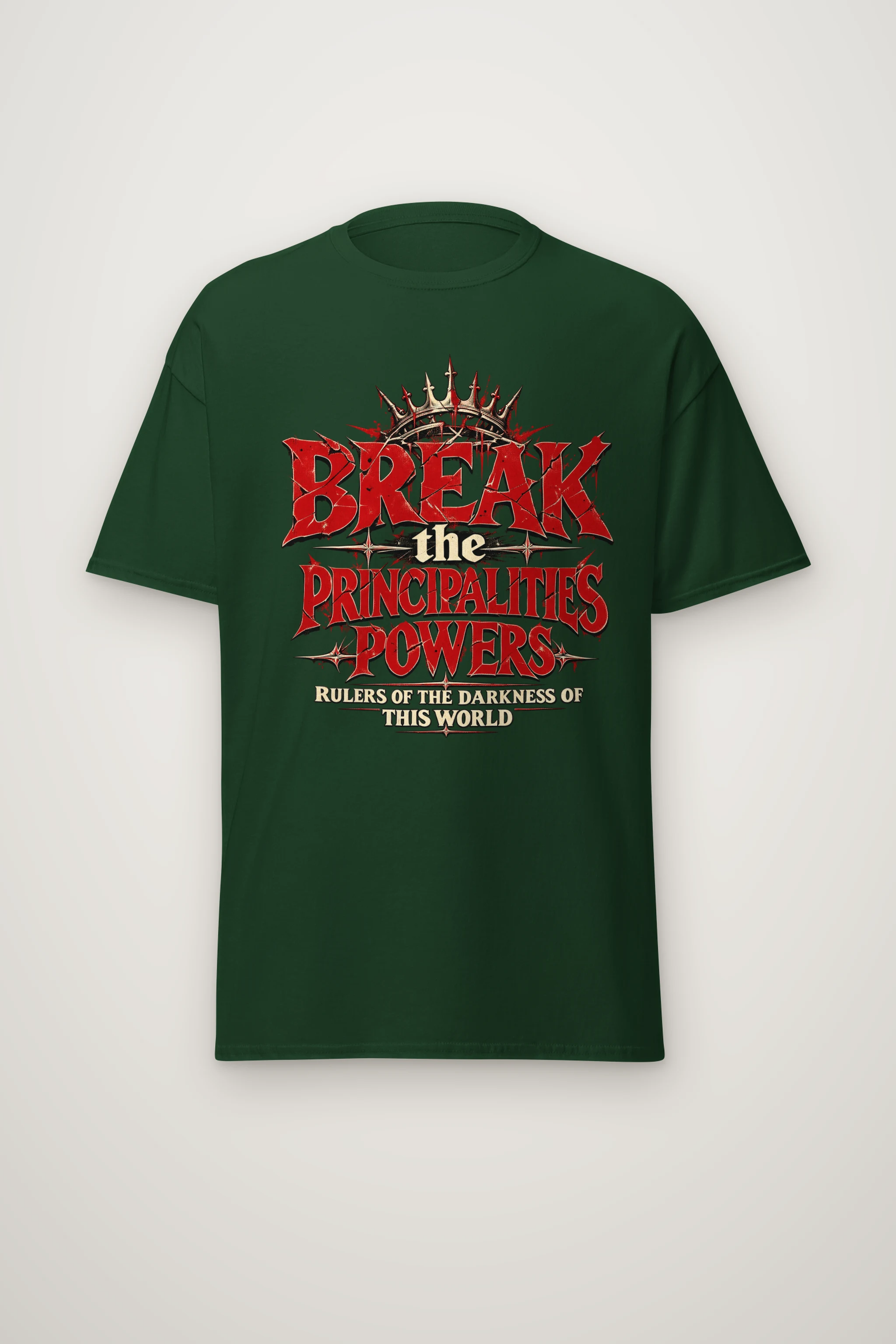 "Crown And Stars" Heavyweight Unisex Crewneck T-shirt
