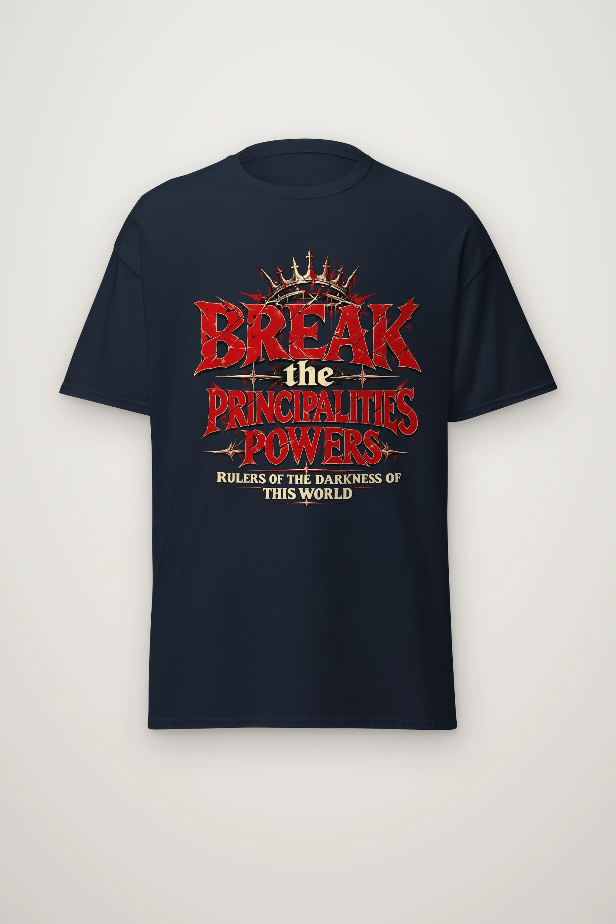 "Crown And Stars" Heavyweight Unisex Crewneck T-shirt