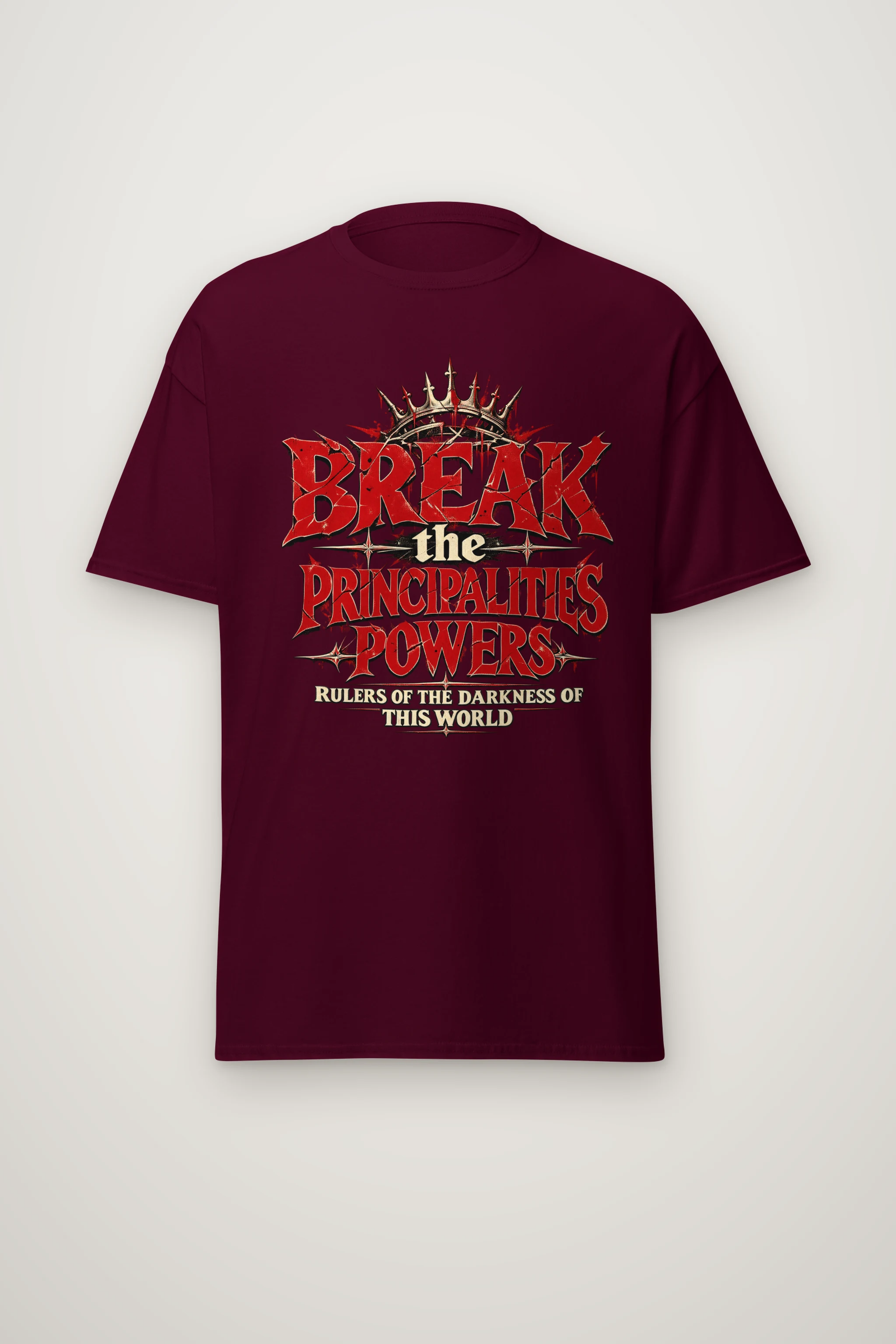 "Crown And Stars" Heavyweight Unisex Crewneck T-shirt