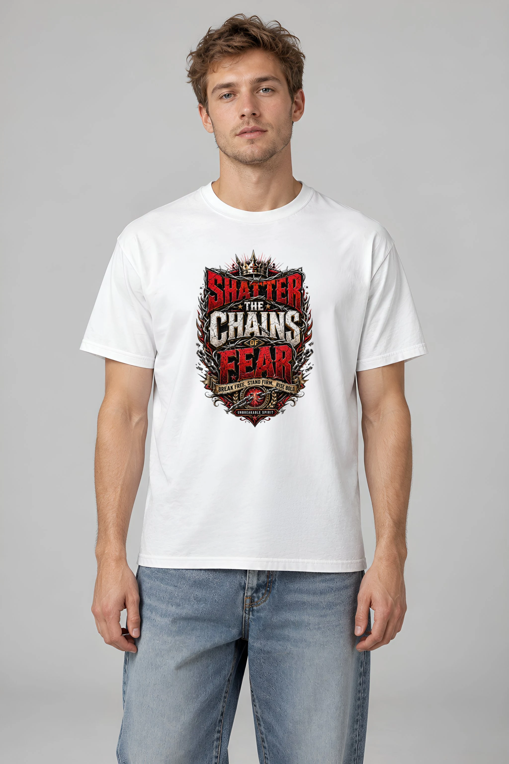 "Crown Of Resolve" Heavyweight Unisex Crewneck T-shirt
