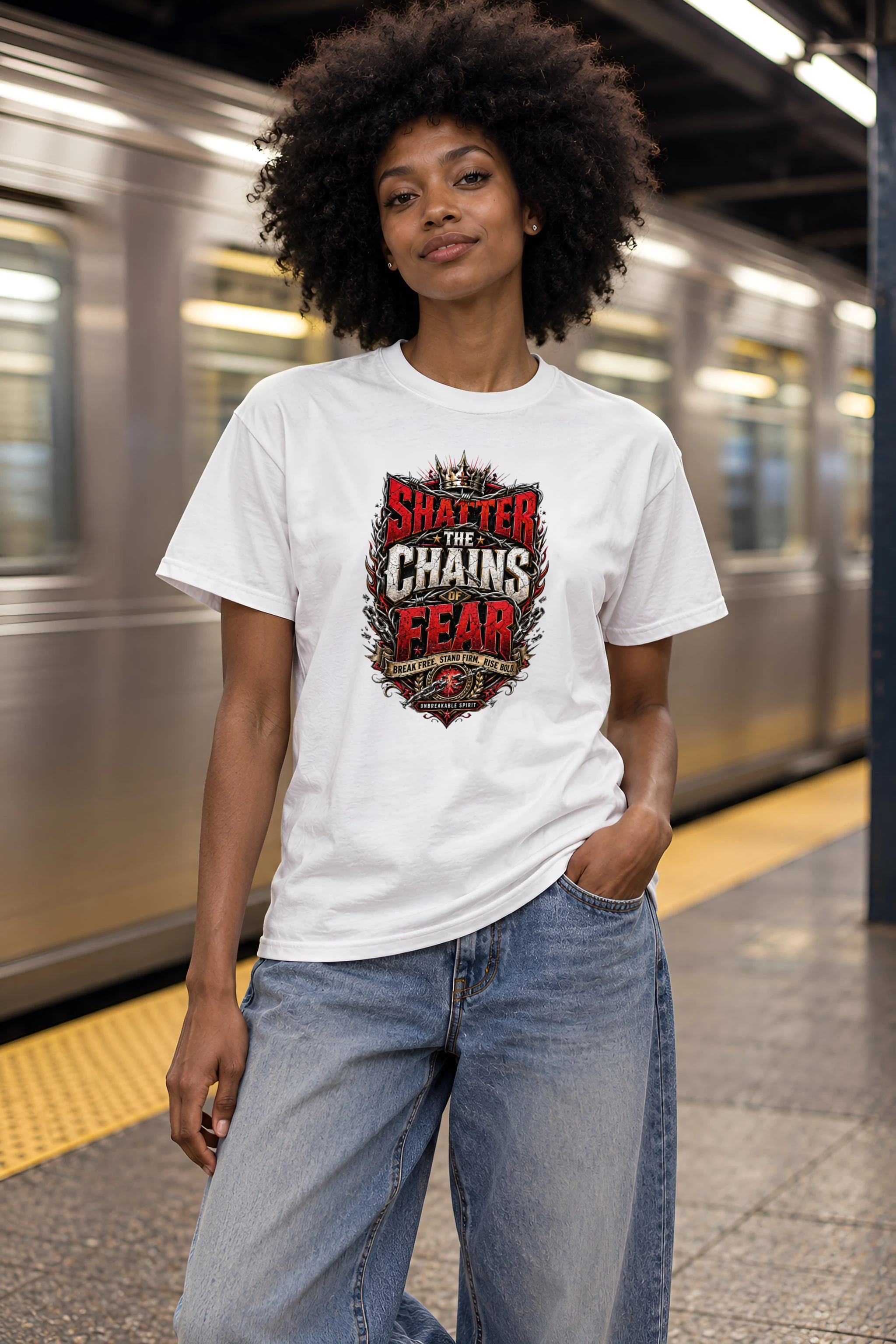 "Crown Of Resolve" Heavyweight Unisex Crewneck T-shirt