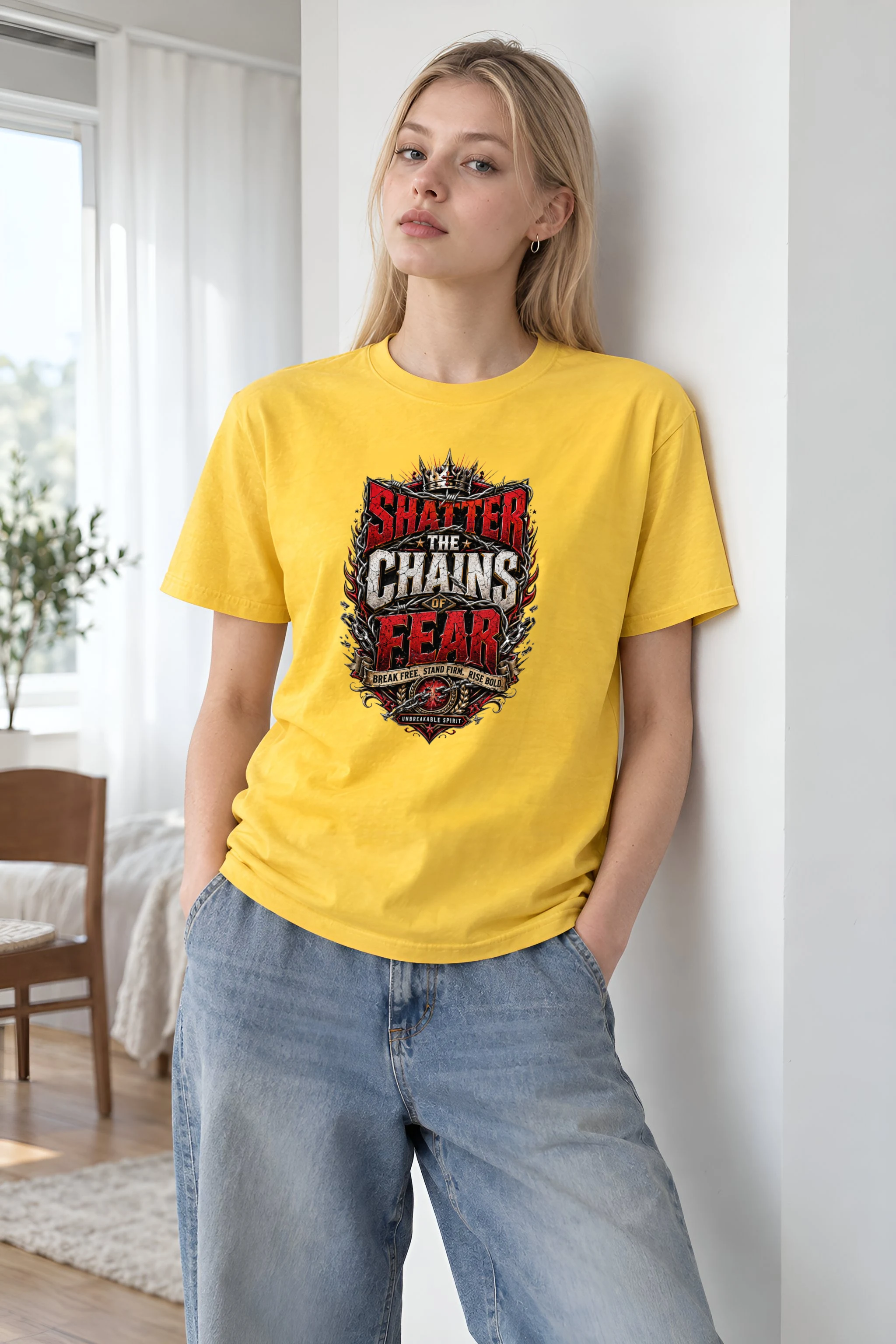 "Crown Of Resolve" Heavyweight Unisex Crewneck T-shirt