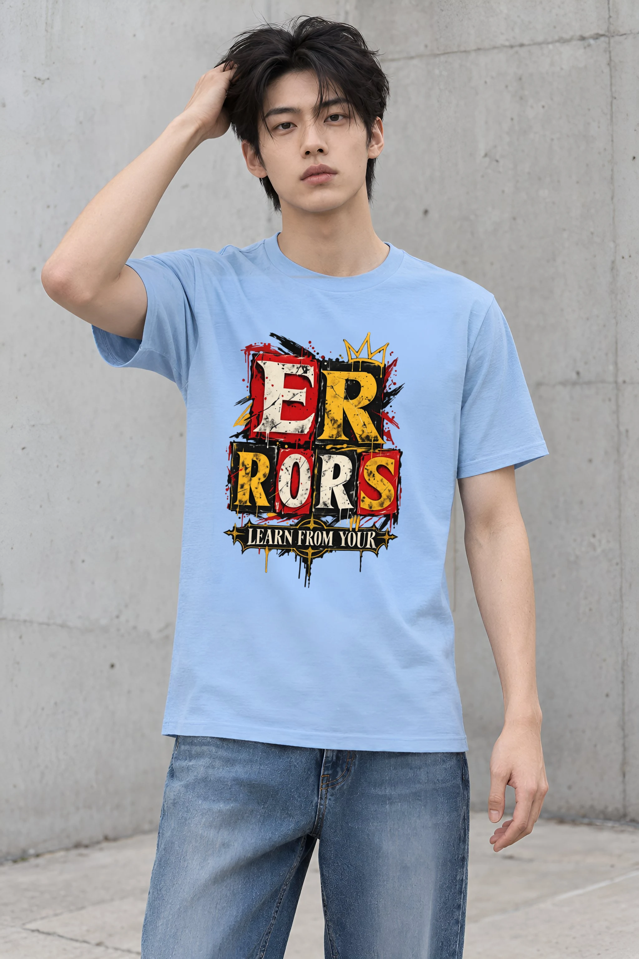 "Crowned Errors" Heavyweight Unisex Crewneck T-shirt