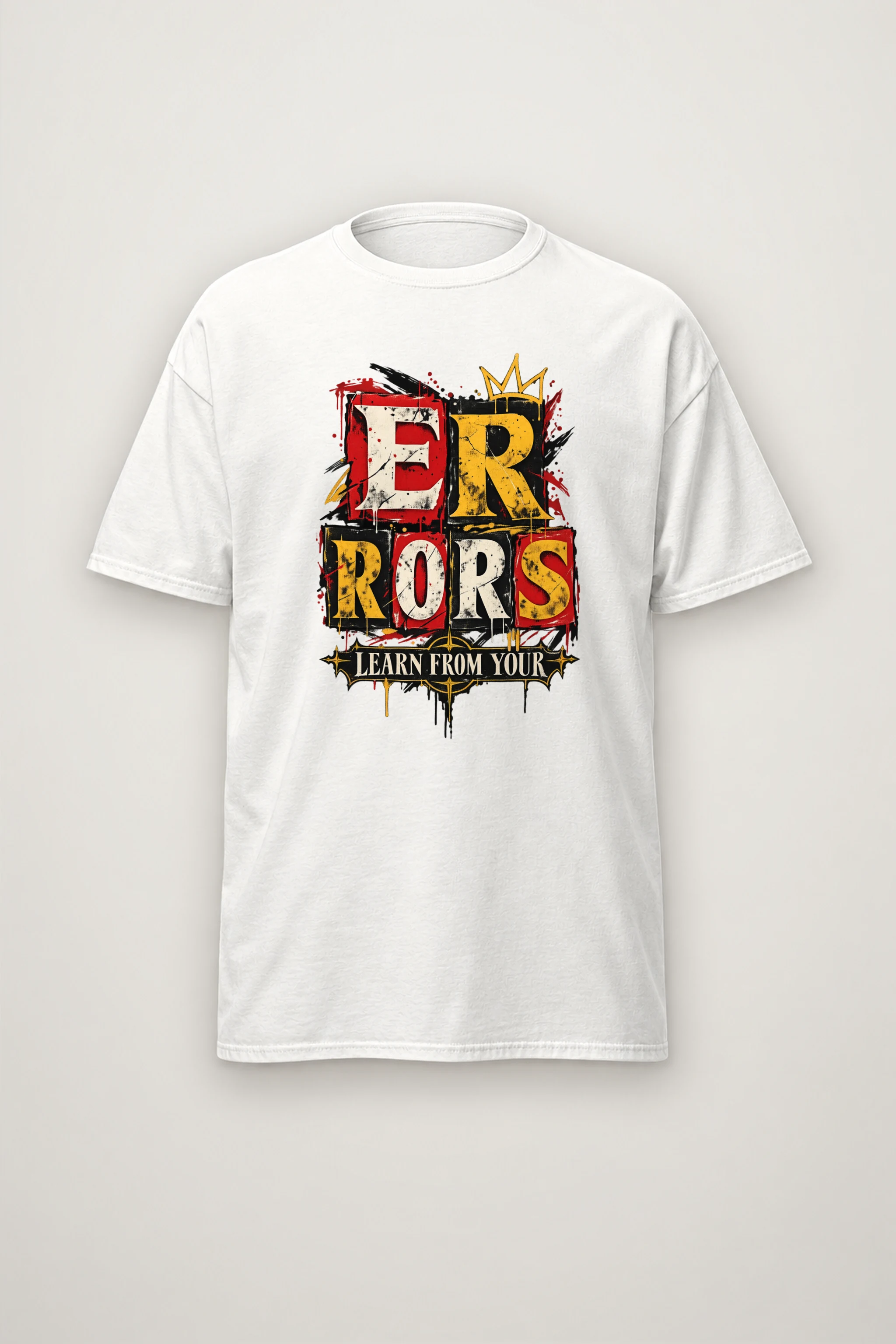 "Crowned Errors" Heavyweight Unisex Crewneck T-shirt