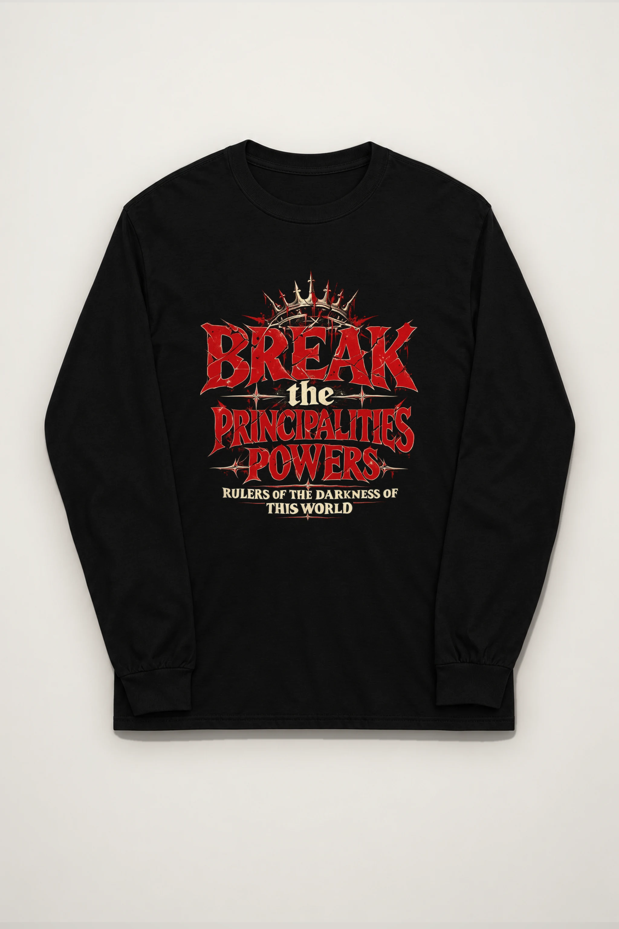 "Crowned Gothic Declaration" Unisex Longsleeve T-shirt